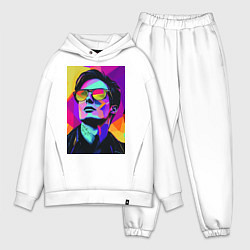 Мужской костюм оверсайз Портрет Дурова pop art, цвет: белый