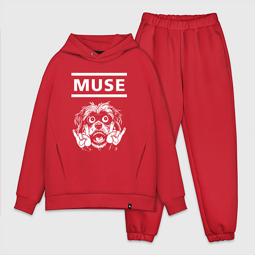 Мужской костюм оверсайз Muse rock dog / Красный – фото 1