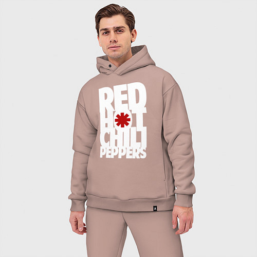 Мужской костюм оверсайз RHCP - title and logo / Пыльно-розовый – фото 3