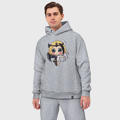 Мужской костюм оверсайз Люнокс / Меланж – фото 3