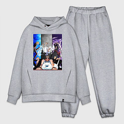 Мужской костюм оверсайз Ван Пис Луффи Монки, цвет: меланж