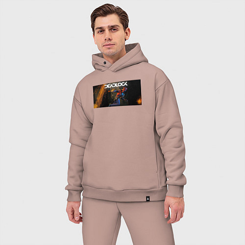 Мужской костюм оверсайз Deadlock Infernus / Пыльно-розовый – фото 3