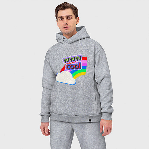 Мужской костюм оверсайз Rainbow Vibes / Меланж – фото 3
