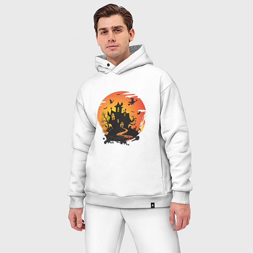 Мужской костюм оверсайз Хэллоуин ведьмин дом / Белый – фото 3