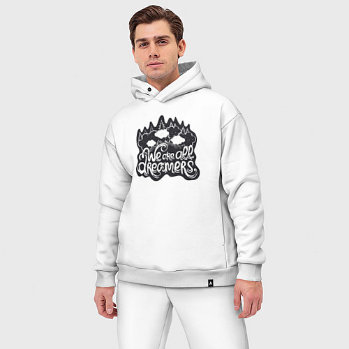 Мужской костюм оверсайз Мы все мечтатели / Белый – фото 3