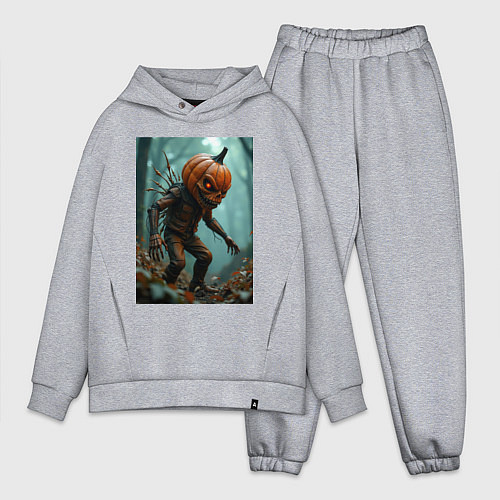 Мужской костюм оверсайз Тыквенный монстр / Меланж – фото 1