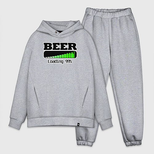 Мужской костюм оверсайз Beer loading / Меланж – фото 1