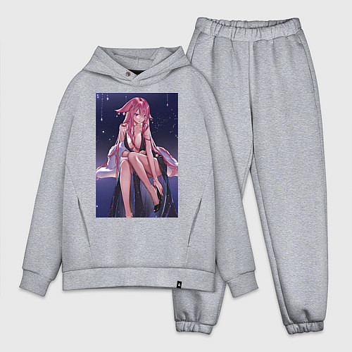 Мужской костюм оверсайз Геншин Яэ Мико / Меланж – фото 1