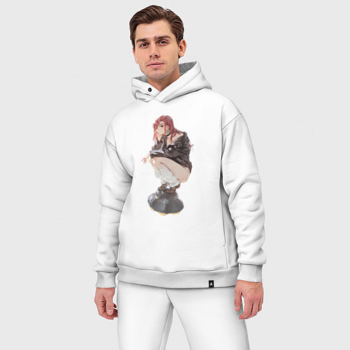 Мужской костюм оверсайз Момо Аясэ НЛО / Белый – фото 3