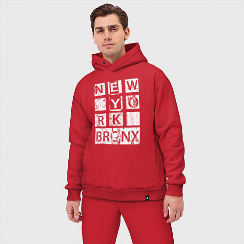 Мужской костюм оверсайз New York Bronx / Красный – фото 3