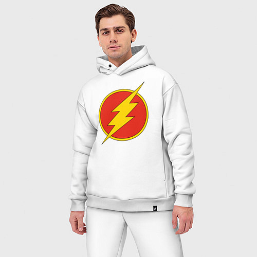 Мужской костюм оверсайз Flash logo / Белый – фото 3