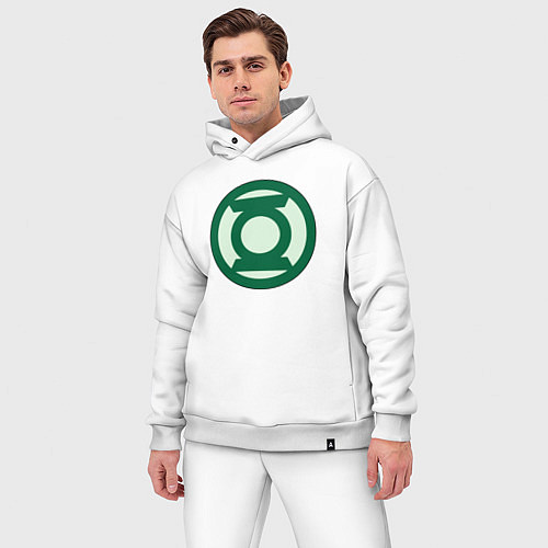 Мужской костюм оверсайз Green lantern logo / Белый – фото 3