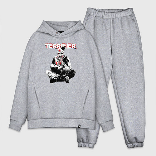 Мужской костюм оверсайз Clown Art holding a baby / Меланж – фото 1