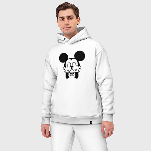 Мужской костюм оверсайз Микки Маус / Белый – фото 3