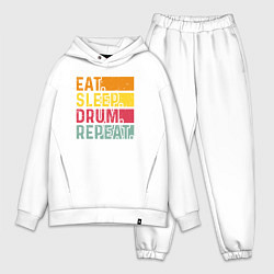 Мужской костюм оверсайз Сон еда барабан