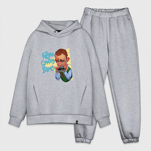 Мужской костюм оверсайз Блюз ретрогеймера / Меланж – фото 1