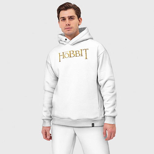 Мужской костюм оверсайз The hobbit logo / Белый – фото 3