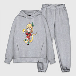 Мужской костюм оверсайз Аниме змейка, цвет: меланж