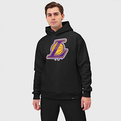 Мужской костюм оверсайз Lakers team, цвет: черный — фото 2