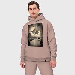 Мужской костюм оверсайз Важные новости, цвет: пыльно-розовый — фото 2