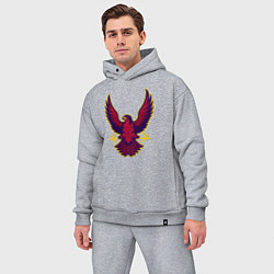 Мужской костюм оверсайз Гордый орёл, цвет: меланж — фото 2