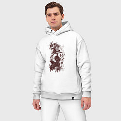 Мужской костюм оверсайз Кибернетический самурай, цвет: белый — фото 2