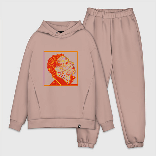 Мужской костюм оверсайз Найк Борзов / Пыльно-розовый – фото 1