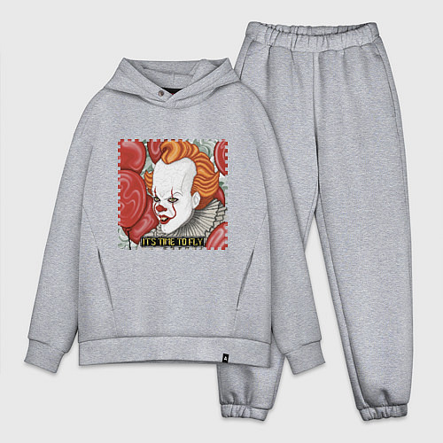 Мужской костюм оверсайз Пиксельный Пеннивайз / Меланж – фото 1
