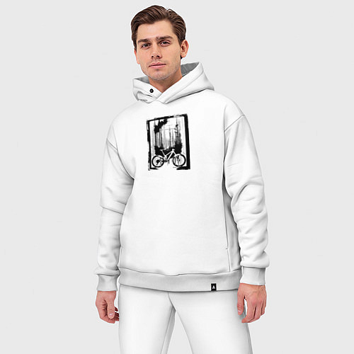 Мужской костюм оверсайз Велодень / Белый – фото 3