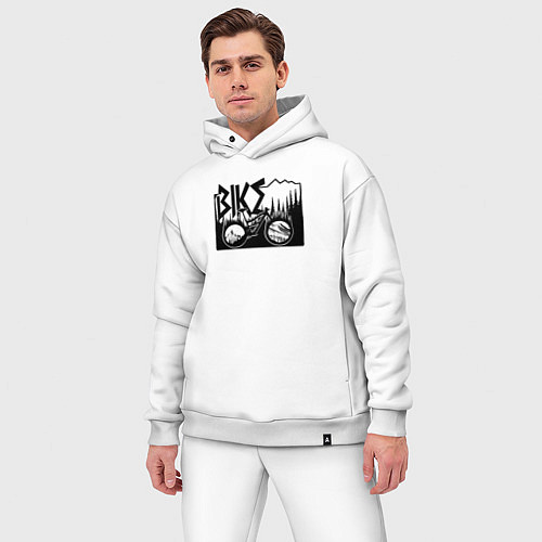 Мужской костюм оверсайз Bike mtb / Белый – фото 3