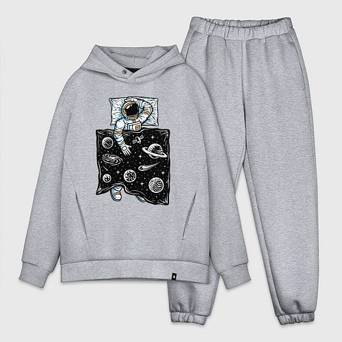 Мужской костюм оверсайз Космический сон / Меланж – фото 1
