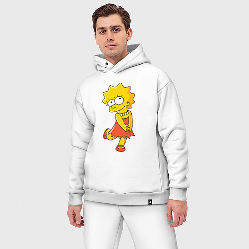 Мужской костюм оверсайз Lisa Simpson / Белый – фото 3