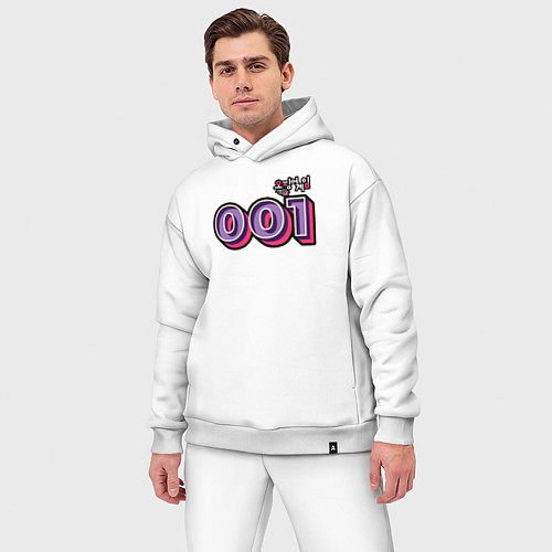 Мужской костюм оверсайз Игрок 001 / Белый – фото 3