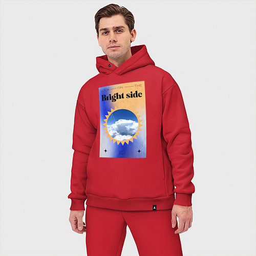 Мужской костюм оверсайз Светлая сторона / Красный – фото 3