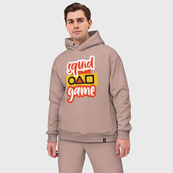 Мужской костюм оверсайз Squid game style, цвет: пыльно-розовый — фото 2