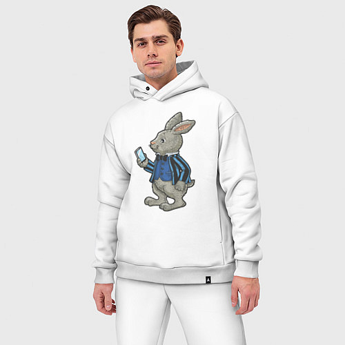 Мужской костюм оверсайз Деловой зайчик / Белый – фото 3