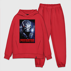 Мужской костюм оверсайз Predator in the helmet, цвет: красный
