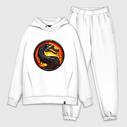 Мужской костюм оверсайз Mortal kombat dragon logo, цвет: белый