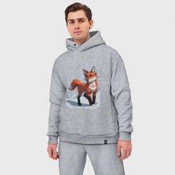 Мужской костюм оверсайз Лисица-сестрица, цвет: меланж — фото 2