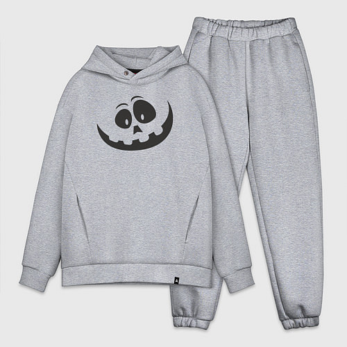 Мужской костюм оверсайз Halloween smile / Меланж – фото 1