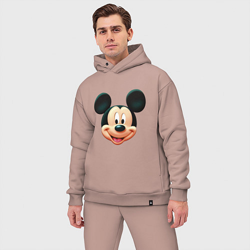 Мужской костюм оверсайз Mickey mouse head / Пыльно-розовый – фото 3