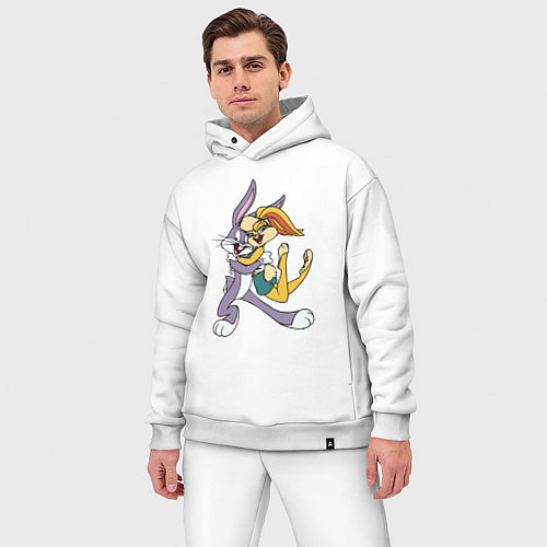 Мужской костюм оверсайз Bugs Bunny - Lola Bunny / Белый – фото 3
