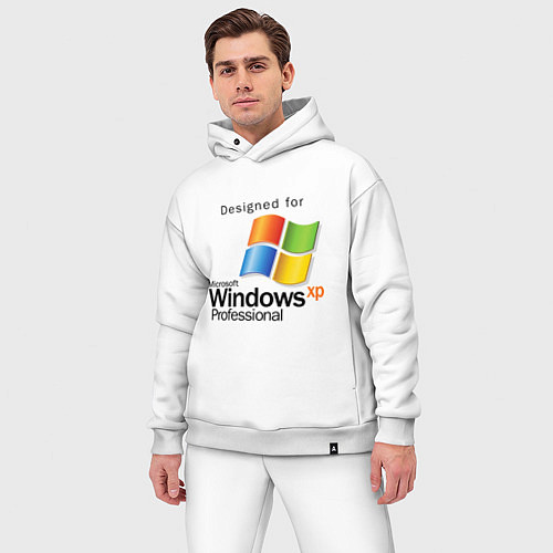 Мужской костюм оверсайз Предназначен для windows xp / Белый – фото 3