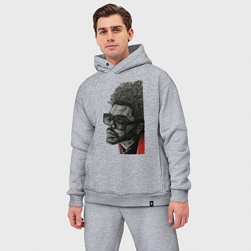 Мужской костюм оверсайз Blinding lights the weeknd / Меланж – фото 3