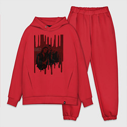 Мужской костюм оверсайз Teriffier постер, цвет: красный