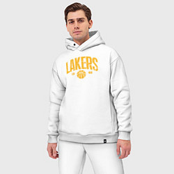 Мужской костюм оверсайз Lakers 1948, цвет: белый — фото 2