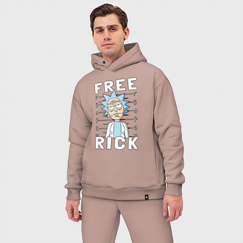 Мужской костюм оверсайз Free Rick ruler / Пыльно-розовый – фото 3