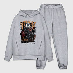 Мужской костюм оверсайз Веном черный симбиот, цвет: меланж