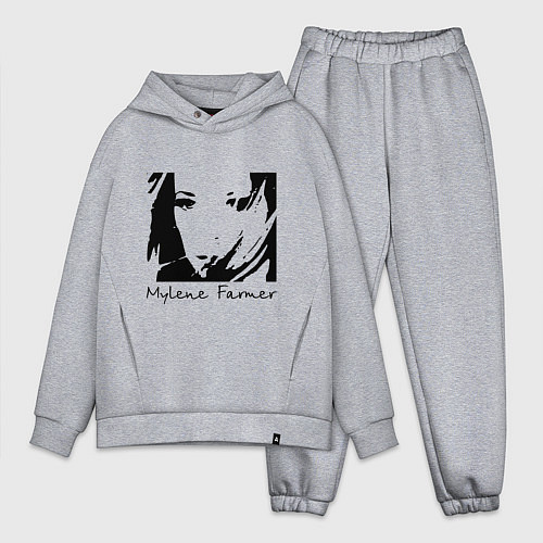 Мужской костюм оверсайз Милен Фармер / Меланж – фото 1