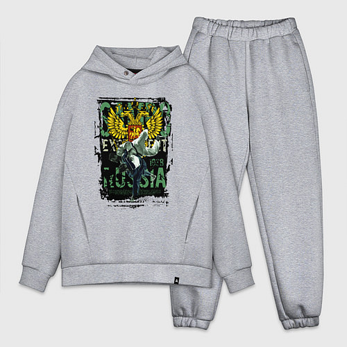 Мужской костюм оверсайз Самбо Россия / Меланж – фото 1